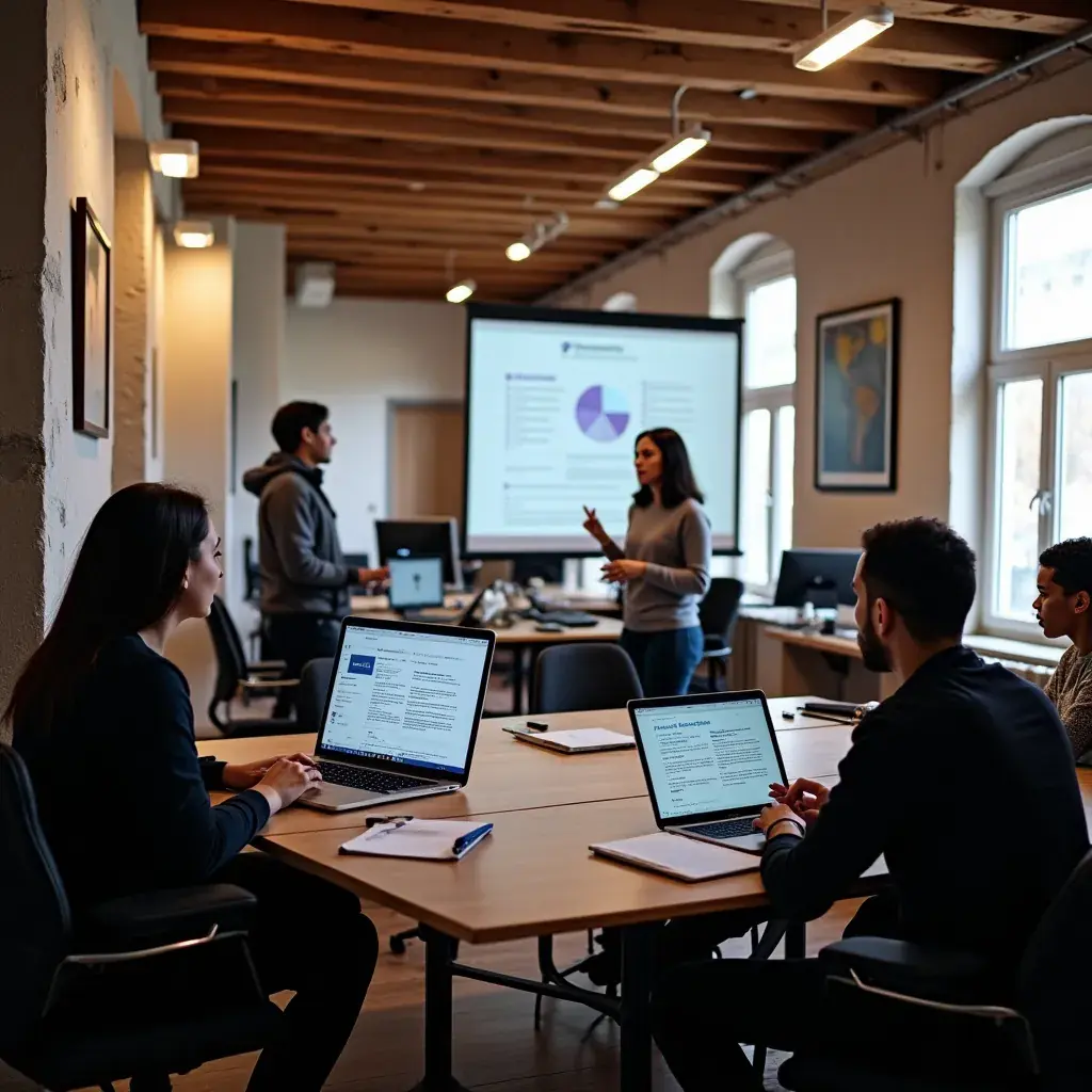 Professional team collaboration